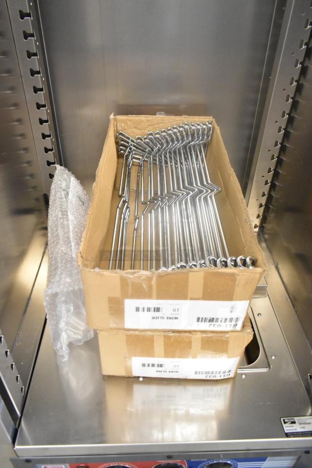 Brand new Metro C519-PFC-U proofing cabinet, scratch and dent, non-insulated, on casters, 120V, 1 Phase, shown with metal components.
