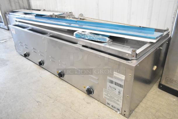 BRAND NEW Avantco 177STE4SA Stainless Steel Four Pan Electric Steam Table. Scratch and dent model. 120 Volts, 1 Phase.