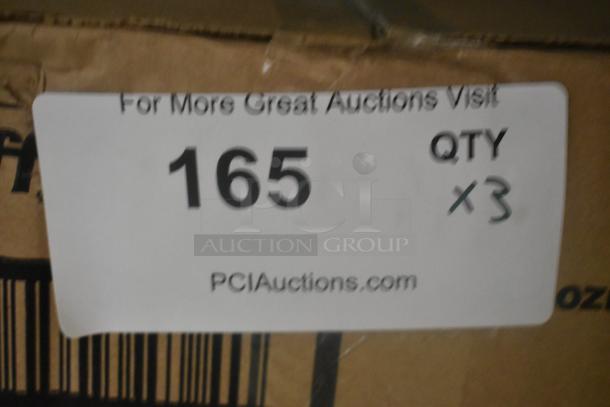 5 boxes of 12 Libbey 15970, 11.5 oz. glasses, new, customizable, stackable. "Scratch and dent" condition. Auction tag "165".