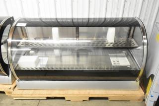 Brand new Vollrath RDE8160 60" refrigerated display cabinet with curved glass, 120V, 1 phase, scratch and dent condition.