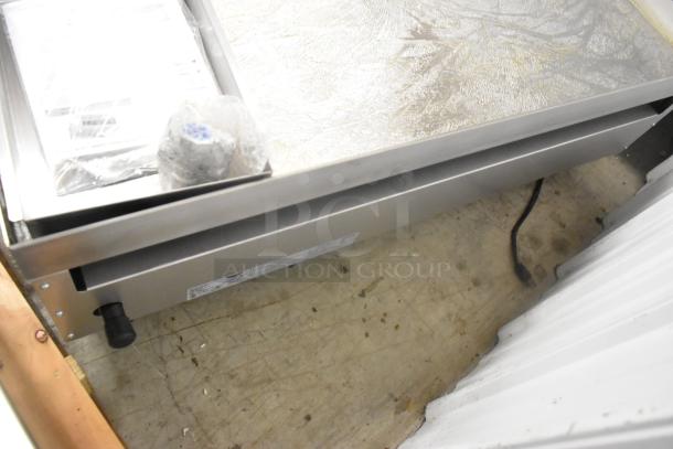 Vollrath Cayenne FTG-9048 griddle, stainless steel, natural gas, 112,000 BTU, countertop model, with visible controls and labels.