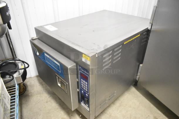 Cleveland 21CET8 SteamCraft Ultra 3 stainless steel commercial steam cabinet, single deck, 208V 3 phase, good condition.