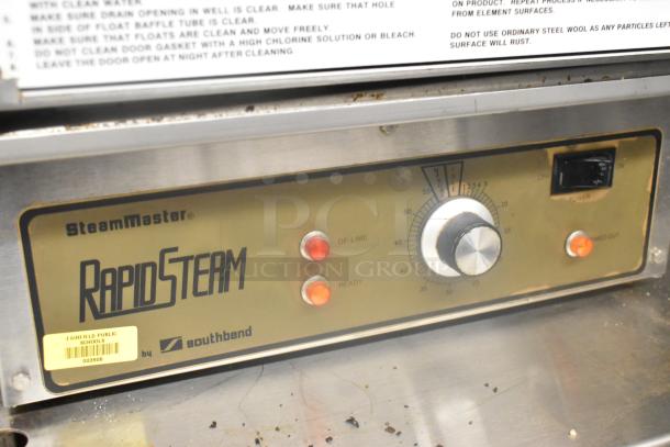 Southbend RS-4E RapidSteam SteamMaster; control panel with settings and indicators; stainless steel commercial steam cabinet.