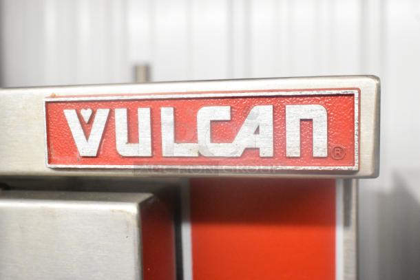 Vulcan VPX5 stainless steel commercial steam cabinet with electric power, single deck, on stand. 208V, 3 phase.