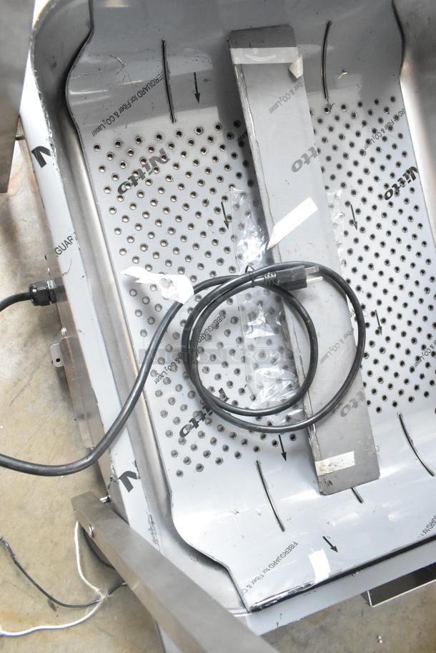 Hatco GRFHS-PT26 Fry Holding Station, scratch and dent condition, perforated interior, power cord visible, 120V, 1 phase.