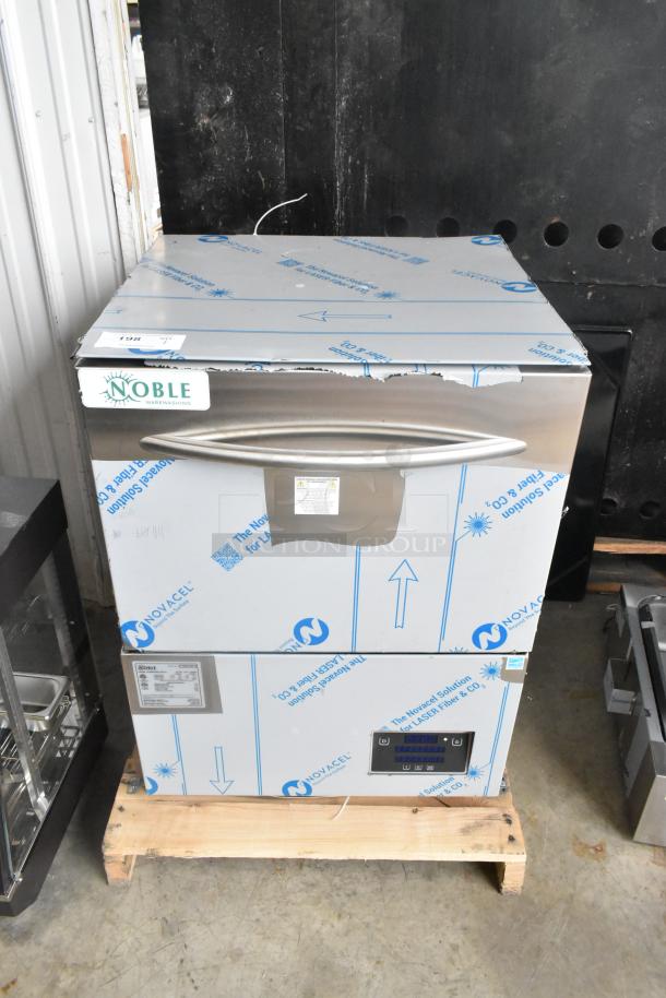Brand new Noble WAREFORCE UH30-E dishwasher, stainless steel. Energy efficient, high temp, 208/230V, 1 phase. Scratch and dent condition.