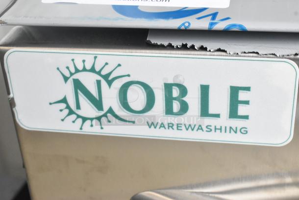 BRAND NEW SCRATCH AND DENT 2025 Noble WAREFORCE UH30-E Stainless Steel Commercial Dishwasher. Visible brand label.