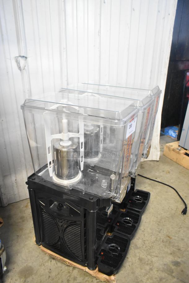 BRAND NEW Carnival King JETCOF 360M Triple 5-Gallon Bowl Refrigerated Beverage Dispenser, 120V, 1 Phase. Scratch and dent condition.