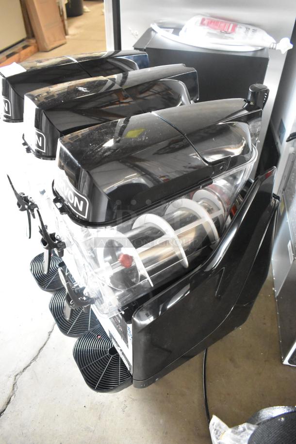 BRAND NEW Narvon NSSM3 Slushie Machine; stainless steel, 3 hoppers, 115V, 1 phase, scratch and dent condition.