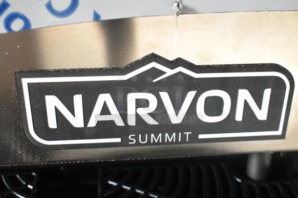 BRAND NEW Narvon NSSM3 countertop slushie machine with 3 hoppers, stainless steel, 115 Volts, 1 Phase. Scratch and dent.