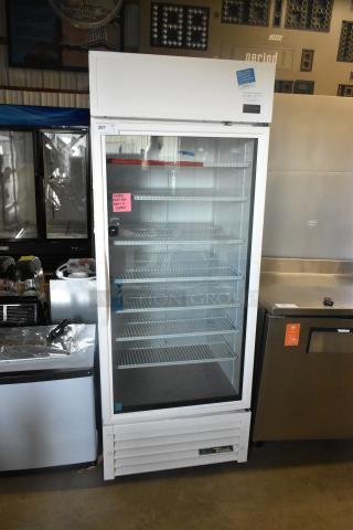 2021 True TSCI-600R-G-PH commercial cooler, single glass door, poly-coated racks, excellent condition, 115V, 1 phase.
