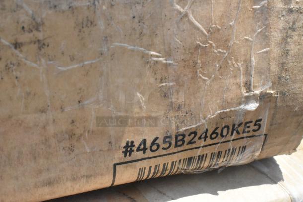 Cardboard box showing the marking "#465B2460KE5." Box is part of an auction lot of new, scratch and dent items.