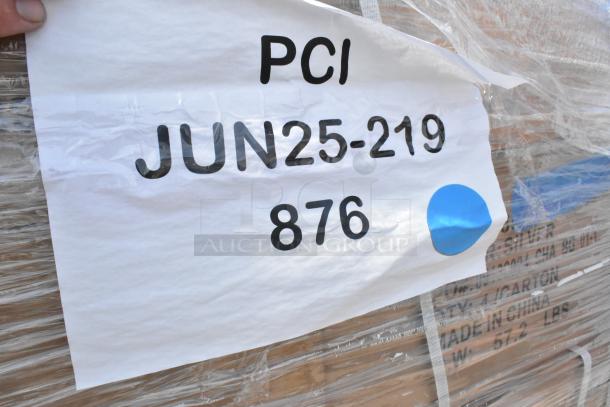 Packaged Flash Furniture items with label "PCI JUN25-219 876." Scratch and dent, new. Includes table and 4 stools.