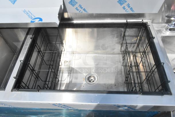 BRAND NEW Eagle Group CCS-60-2 Spec-Bar® 60" stainless steel cocktail station with 12" recessed workboard. Scratch and dent.
