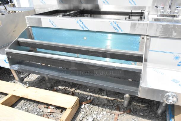 BRAND NEW Eagle Group CCS-60-2 Spec-Bar® 60" stainless steel cocktail station with 12" recessed workboard. Slight dents visible.