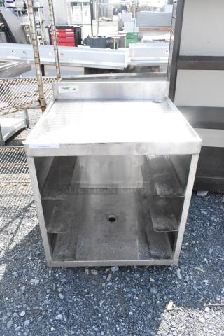 Regency 600GRSU2324C stainless steel drain board with under shelf. Features NSF certification. Used condition.