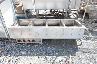 Vollrath 36406 stainless steel commercial 4 bay drop-in steam table, 100-120 volts, 1 phase, used condition.