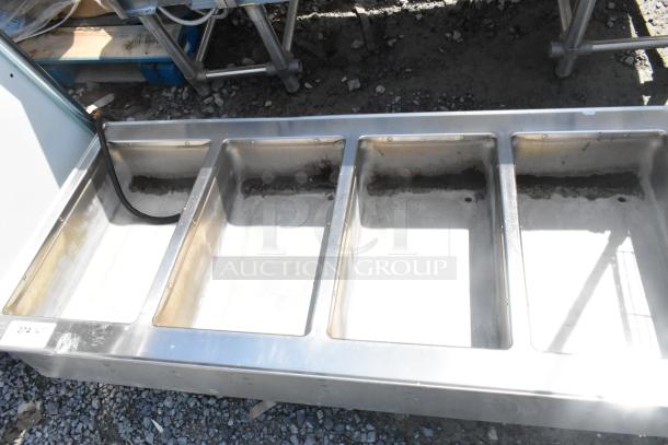 Vollrath 36406 stainless steel 4-bay drop-in steam table, commercial-grade, 100-120 volts, 1 phase, used condition.