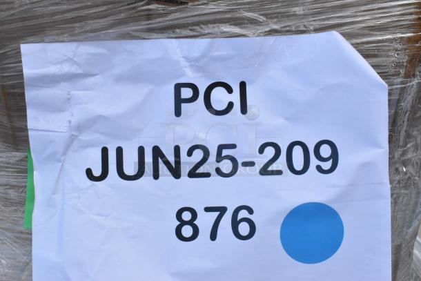 Label on packaging of auction lot "10 Brand New Scratch and Dent Items" with PCI, JUN25-209, 876, and a blue dot visible.