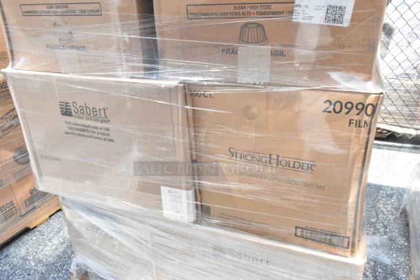 21 new scratch and dent boxes, including Sabert to-go containers. Includes lids. Bulk auction for 21 times bid value.