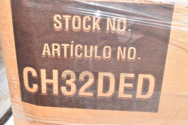 Boxes labeled "CH32DED" with visible stock number. Includes Dart 32 oz. containers, cake box, and 3M Scotch tape. Brand new.