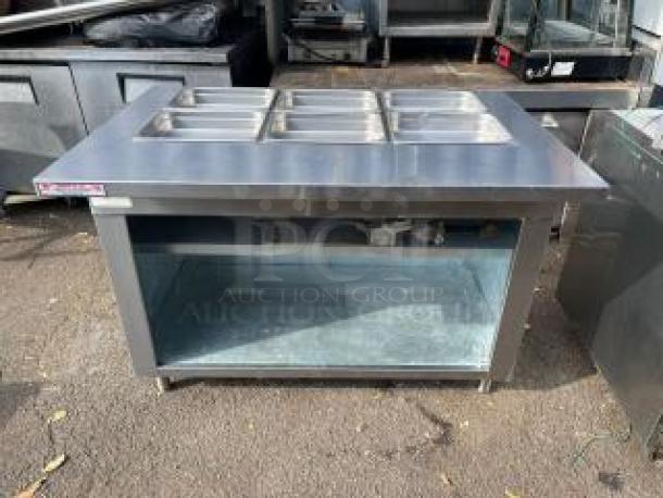 CHECK IT OUT! AWESOME 6 Pan Gas Steam Table STAINLESS STEAL! **Great Condition** - Image 1 of 5