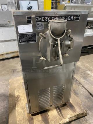 Emery Thompson Commercial Stainless Steel Electric Powered Floor Mounted Ice Cream/Frozen Yogurt Batch Freezer Machine! - Item #1193916