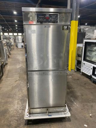 Winston Industries Cvap-4000A Series Commercial Stainless Steel Electric Powered Half Door Single Section Heated Holding Cabinet! With Pass-Through Doors! With Built In Pan Holding Racks! Model: HA4522GE SN: 20010705-086! 120V 1 Phase! On Casters!