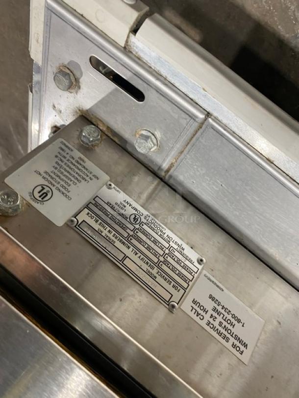 Winston Industries Cvap-4000A Series Commercial Stainless Steel Electric Powered Half Door Single Section Heated Holding Cabinet! With Pass-Through Doors! With Built In Pan Holding Racks! Model: HA4522GE SN: 20010705-086! 120V 1 Phase! On Casters! - Image 8 of 9
