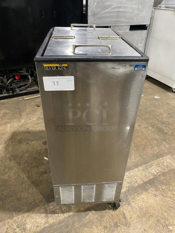 Silver King Commercial Stainless Steel Mobile Ice Cream/Frozen Yogurt Dipping Cabinet! With Dual Flip-Top Lid! On Casters! - Image 1 of 8