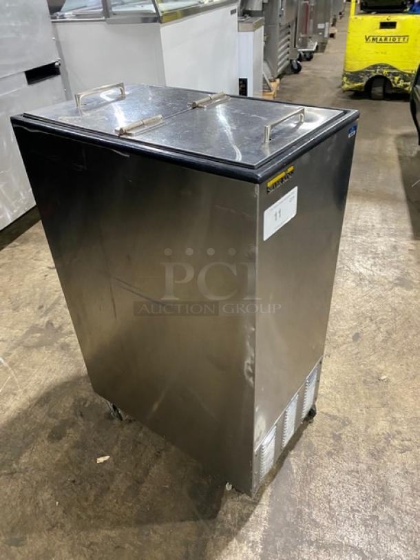 Silver King Commercial Stainless Steel Mobile Ice Cream/Frozen Yogurt Dipping Cabinet! With Dual Flip-Top Lid! On Casters! - Image 2 of 8