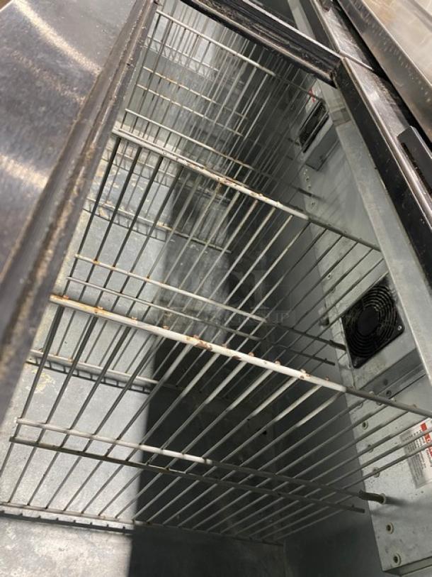 Beverage-Air Commercial Black Powder Coated 80" Deep Well Bottle Cooler! With Stainless Steel Interior & Triple Slide-Back Top Lids! With Poly Coated Wire Racks! Model: DW79HC-B SN: 13007656! 115V 1 Phase! - Image 6 of 8
