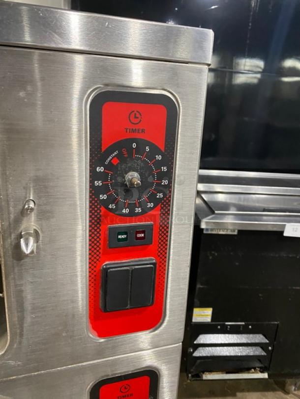 Vulcan Commercial Stainless Steel Liquid Propane Powered Dual Compartment Convection Steamer Cabinet! Model: C24GA6 SN: 46-3009346! 120V 1 Phase! On Legs! - Image 6 of 10