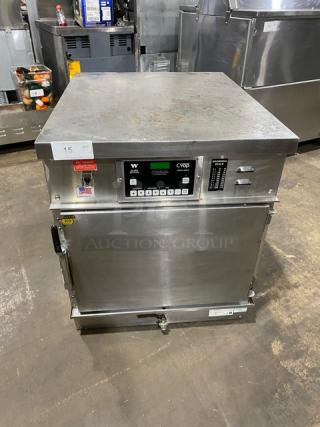 Winston Industries! 2015! Late Model! Cvap Silver Edition Commercial Stainless Steel Electric Powered Half Size Undercounter Cook-N-Hold Oven! Model: CAC507GR SN: 20150728-0043! 208V 1 Phase! On Casters!