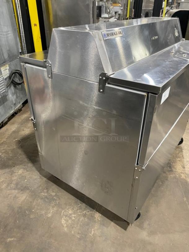Beverage-Air Commercial Stainless Steel 2-Sided Milk Cooler! With Poly Coated Wire Rack! Model: STF49-1-S! 115V 1 Phase! On Casters! - Image 2 of 7
