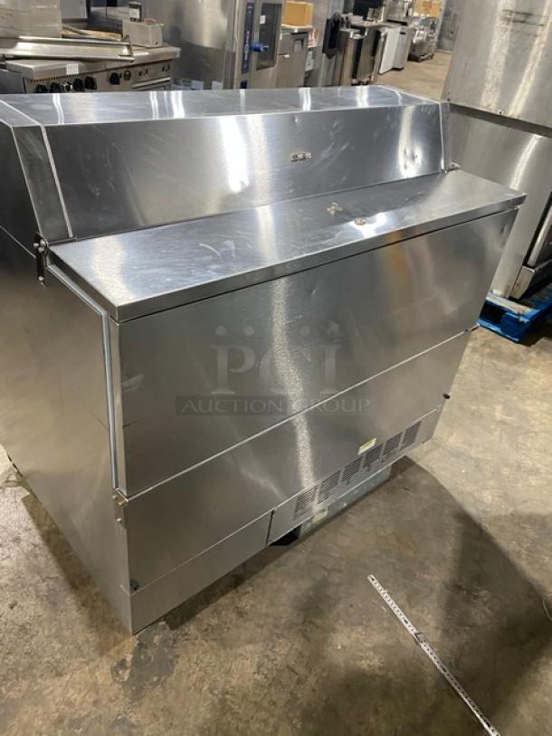 Beverage-Air Commercial Stainless Steel 2-Sided Milk Cooler! With Poly Coated Wire Rack! Model: STF49-1-S! 115V 1 Phase! On Casters! - Image 4 of 7