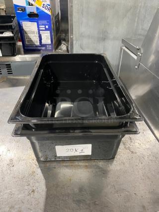 NEW! OUT OF THE BOX! Carlisle Commercial Black Full-Size Food Pan! Model: 10202B PC! 2X Your Bid!