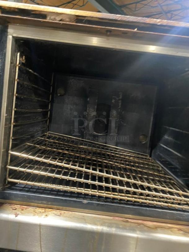Montague Commercial Stainless Steel Natural Gas Powered Double Stacked Convection Oven! With Wired Oven Racks! With Casters! 2X Your Bid Makes One Unit! - Image 6 of 11