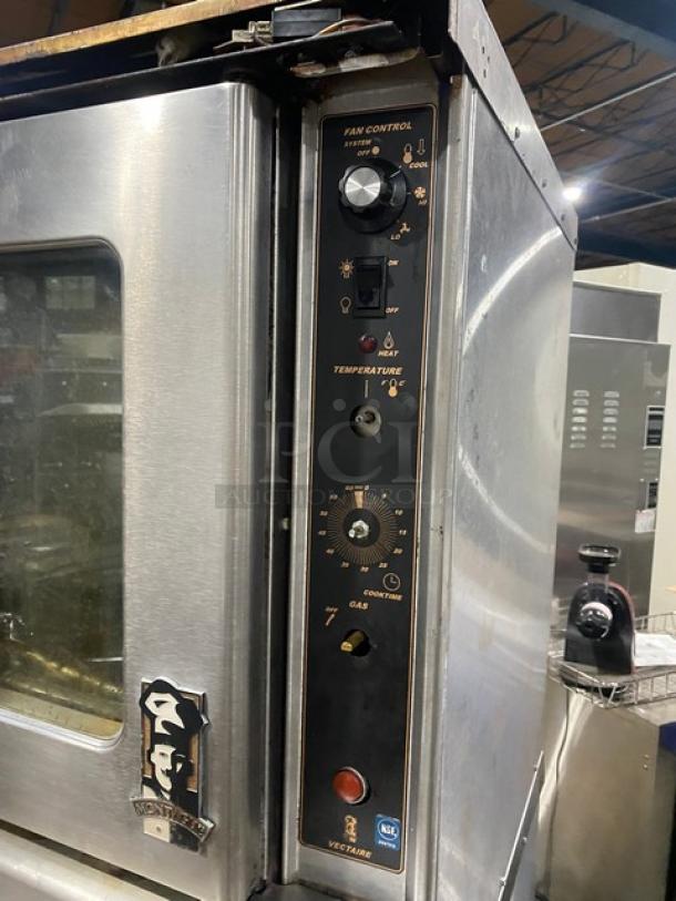 Montague Commercial Stainless Steel Natural Gas Powered Double Stacked Convection Oven! With Wired Oven Racks! With Casters! 2X Your Bid Makes One Unit! - Image 9 of 11