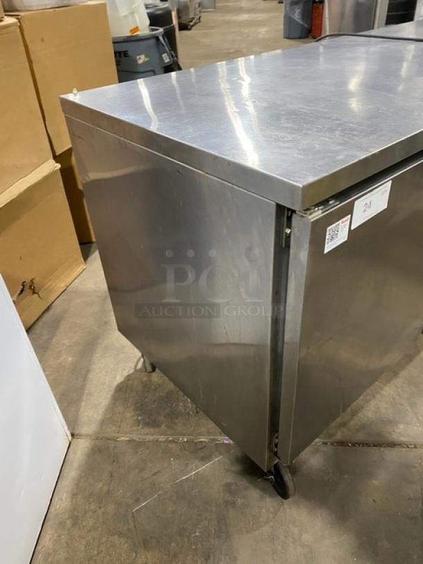 Beverage-Air Commercial Stainless Steel 3 Door 72" Flat-Top Worktop Refrigerator! Model: WTR72AY SN: 10701701! 15V 1 Phase! On Casters! - Image 2 of 10