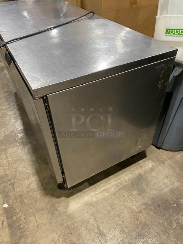 Beverage-Air Commercial Stainless Steel 3 Door 72" Flat-Top Worktop Refrigerator! Model: WTR72AY SN: 10701701! 15V 1 Phase! On Casters! - Image 5 of 10