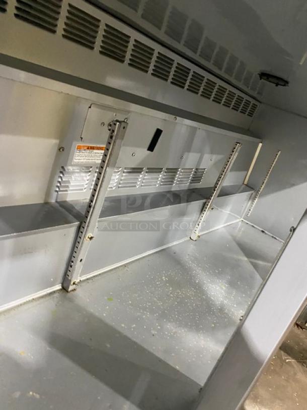 Beverage-Air Commercial Stainless Steel 3 Door 72" Flat-Top Worktop Refrigerator! Model: WTR72AY SN: 10701701! 15V 1 Phase! On Casters! - Image 8 of 10
