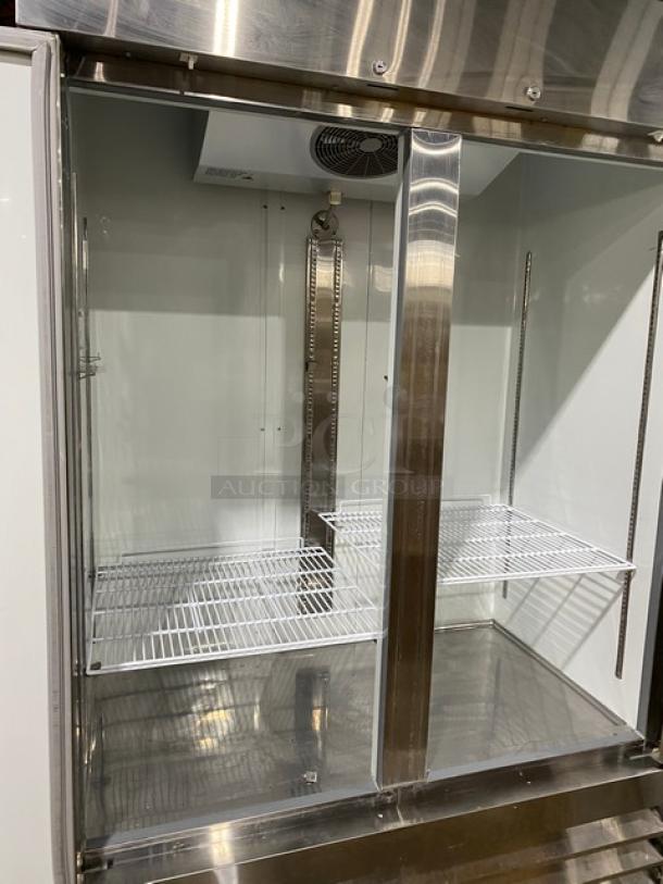Avantco Commercial Stainless Steel Solid 2 Door Reach-In Refrigerator! With Poly Coated Wire Racks! Model: 178A49RHC SN: 7711171321072440! 115V! On Casters! - Image 5 of 9