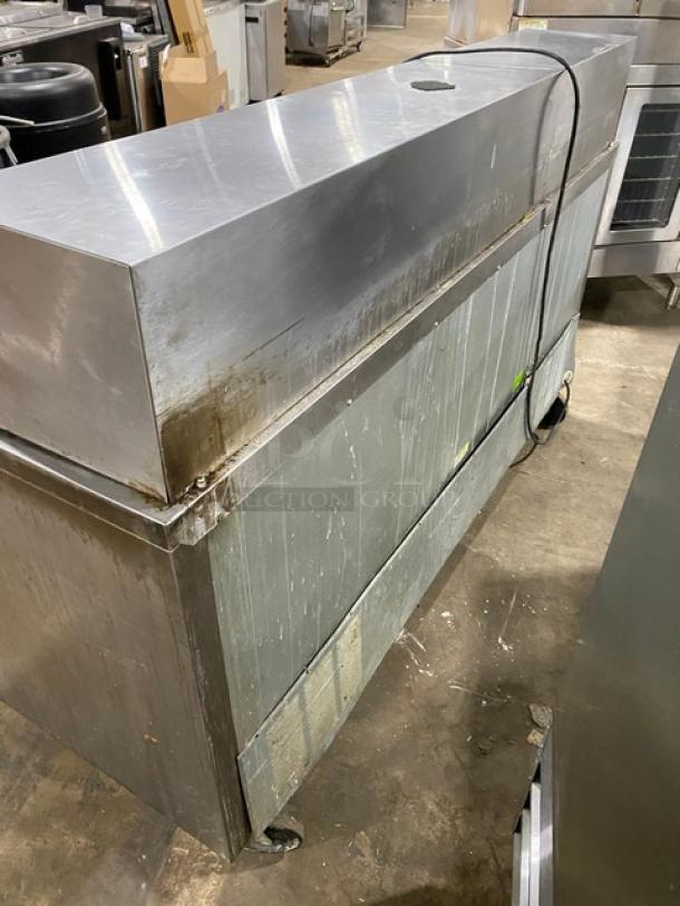 Beverage-Air Commercial Stainless Steel 3 Door Refrigerated Bain Marie Style Mega Top Salad/Sandwich Prep Table! Model: SP72-30M SN: 7600667! 115V 1 Phase! On Casters! - Image 4 of 9