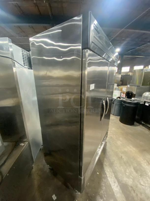 Master-Bilt Fusion Series Commercial Stainless Steel Solid 2 Door Reach-In Refrigerator! Energy Star Certified! With Poly Coated Wire Racks! On Casters! - Image 2 of 8