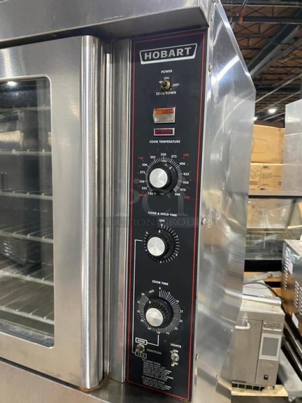 Hobart Commercial Stainless Steel Natural Gas Powered Double Stacked Convection Oven! With Thermostatic Controls! With Wired Oven Racks! Model: HGC5-16 SN: 481397392CAA+/481397393CAA+! On Legs! 2X Your Bid Makes One Unit! - Image 7 of 12