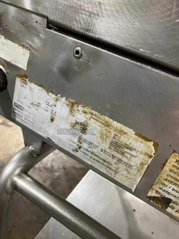 WoodStone Commercial Stainless Steel Natural Gas Powered Countertop Plancha Flat Griddle! With Back & Side Splash! With Single Undershelf Equipment Cart! On Casters! - Image 8 of 10