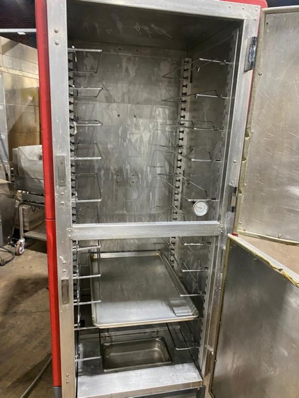 Metro C5 3-Series Commercial Red Half Door Single Compartment Insulated Heated Holding/Warming Cabinet! Model: C539-H-DD8890-U! 120V! On Casters! - Image 6 of 8