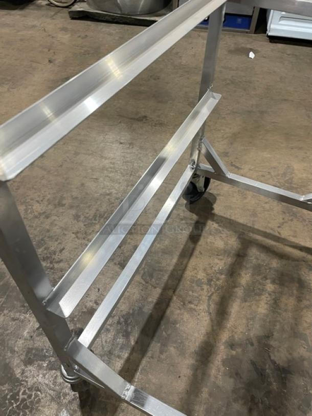 Channel Commercial Stainless-Steel Heavy-Duty Equipment Cart! With Lower Pan Holding Slides! On Casters! - Image 5 of 7