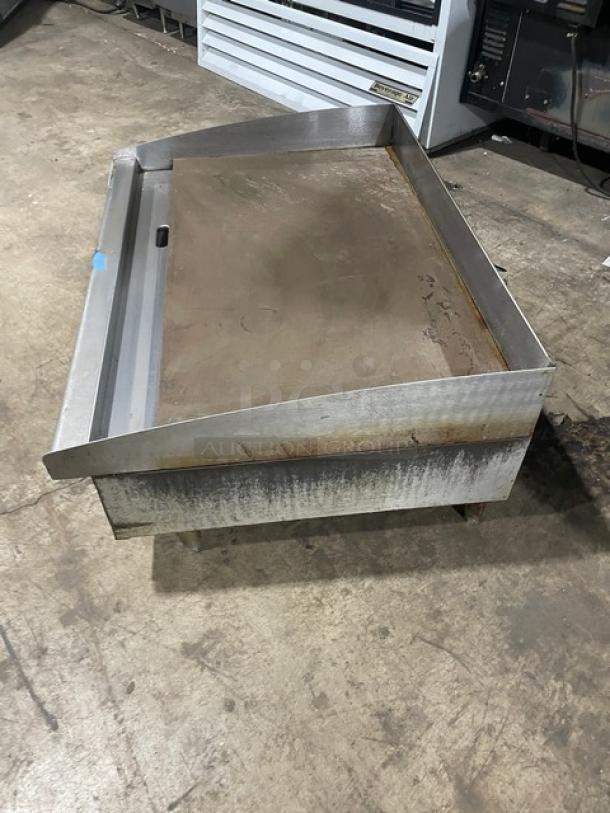 Elmer Schultz Commercial Stainless Steel Electric Powered Countertop Flat Griddle! With Thermostatic Controls! With Back & Side Splash! On Legs! - Image 3 of 7
